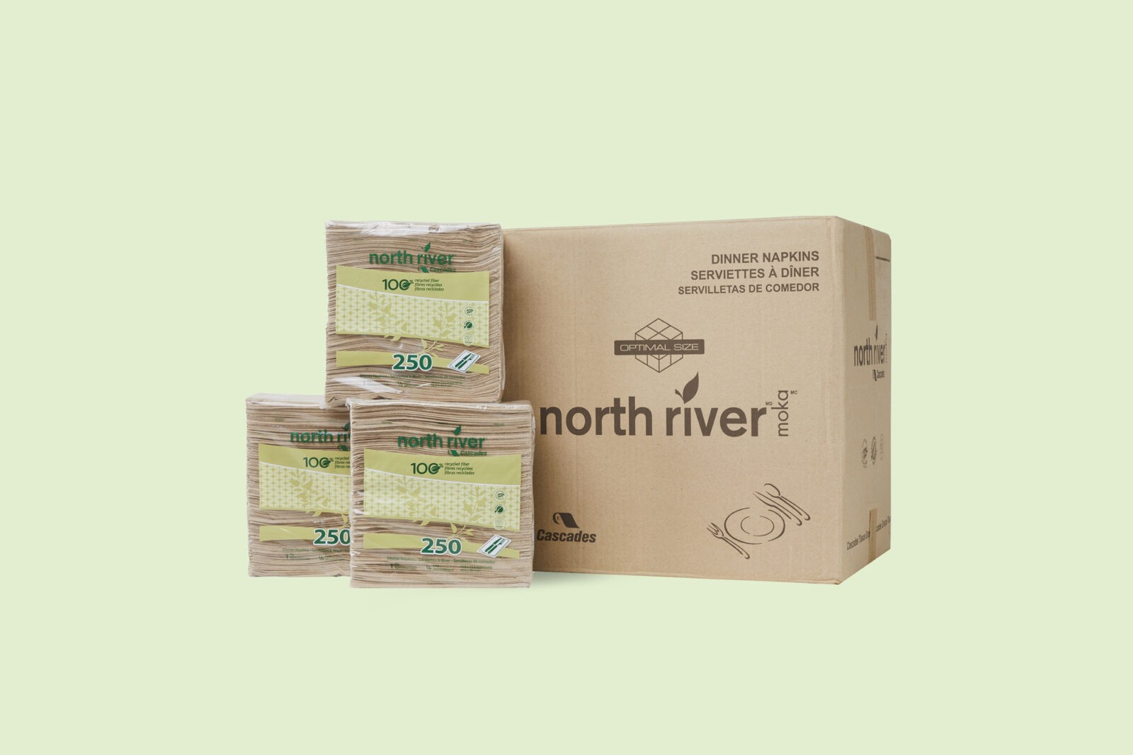 Ongebleekte eco servetten